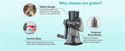 3 in 1 Rotary Cheese Grater